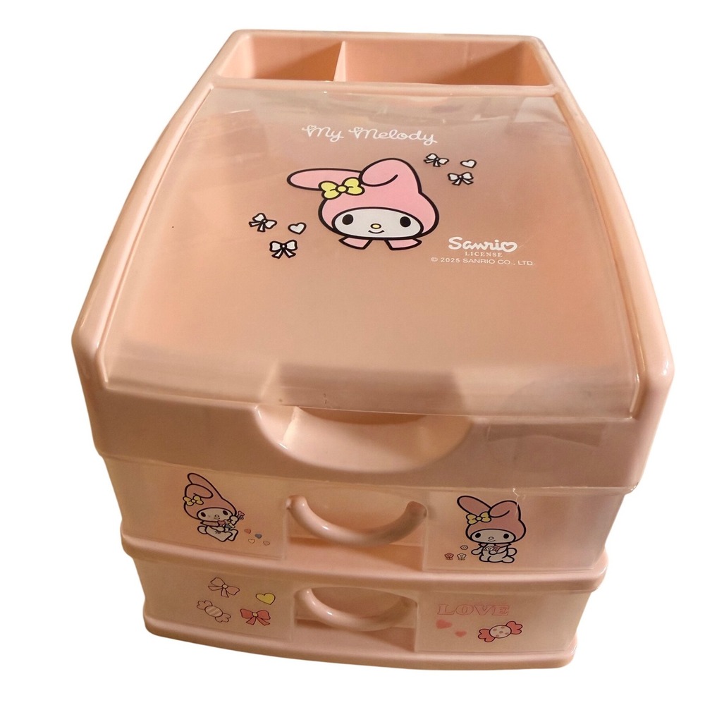 Sanrio My Melody Desk Organizer One Size Pink Good Kawaii Storage Drawers 2023
